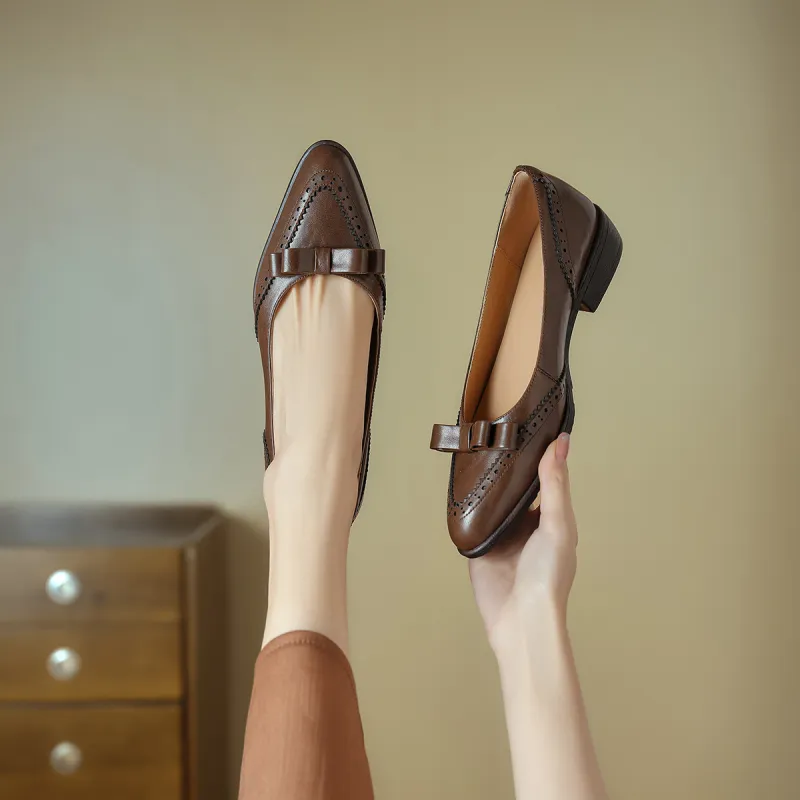 XICUNMINGWU Chunky Heel High Heels Women's Dark Brown-4