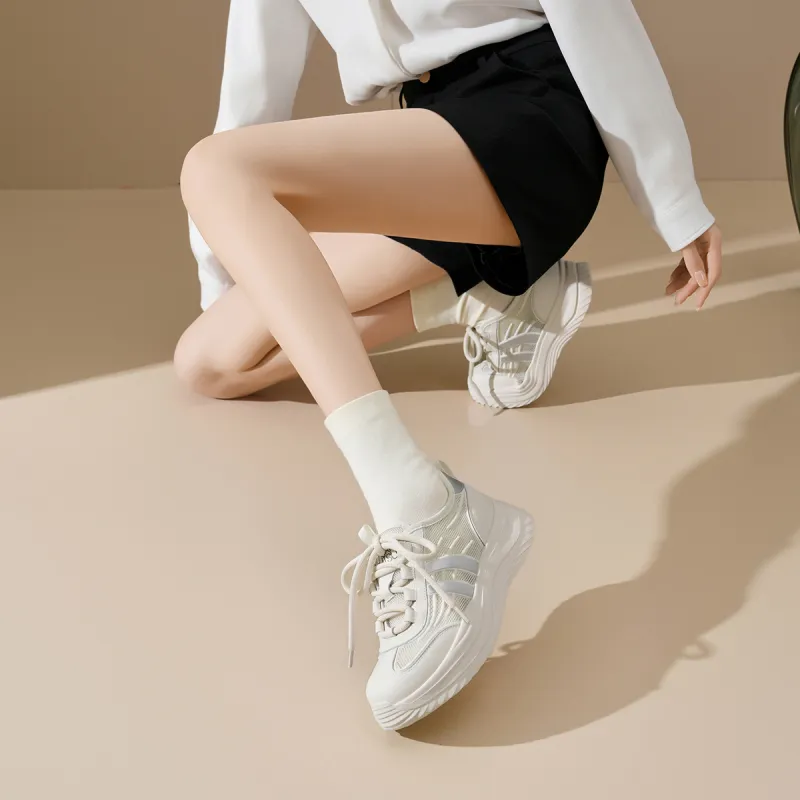 XICUNMINGWU Abrasion Resistant Low Top Casual Shoes Women's Ecru-5