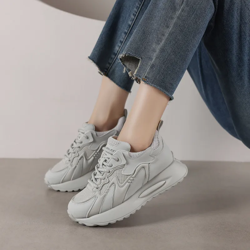 XICUNMINGWU Low-Top Casual Shoes Women's Gray-3