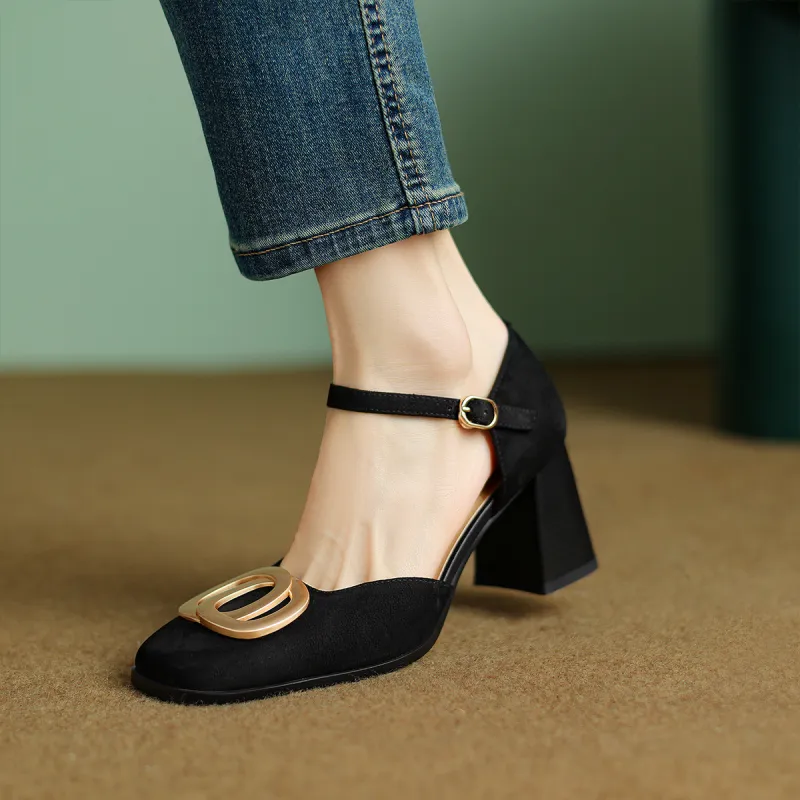 XICUNMINGWU Chunky Heel High Heels 6.5cm Women's-4