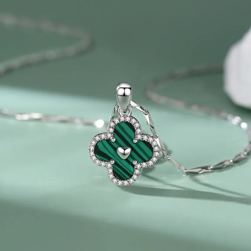 Olampe Malachite Jade Necklaces Women's-1