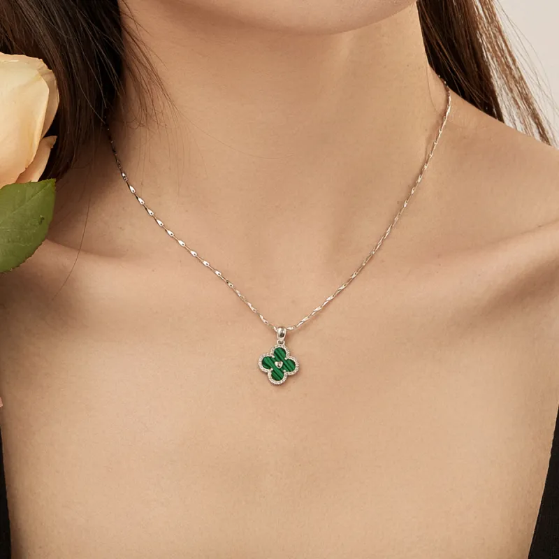 Olampe Malachite Jade Necklaces Women's-9