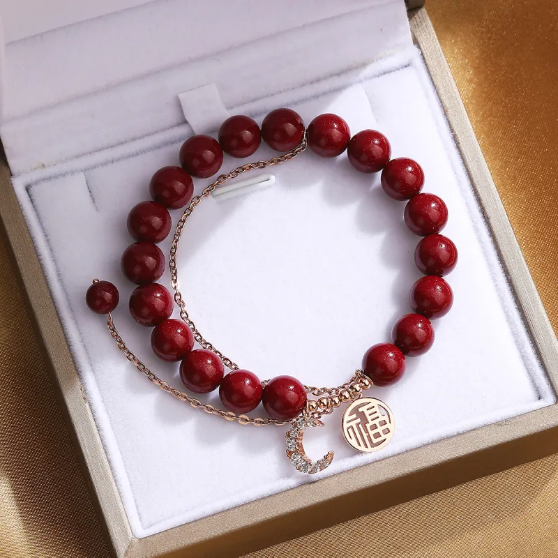 Olampe Reconstructed Cinnabar Bracelets Women's-2