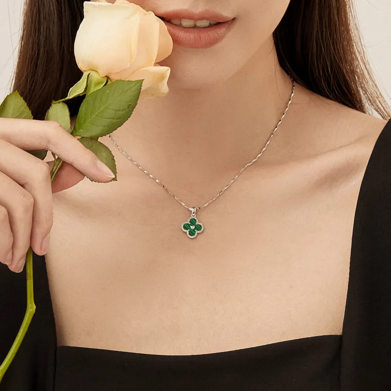 Olampe Malachite Jade Necklaces Women's-7