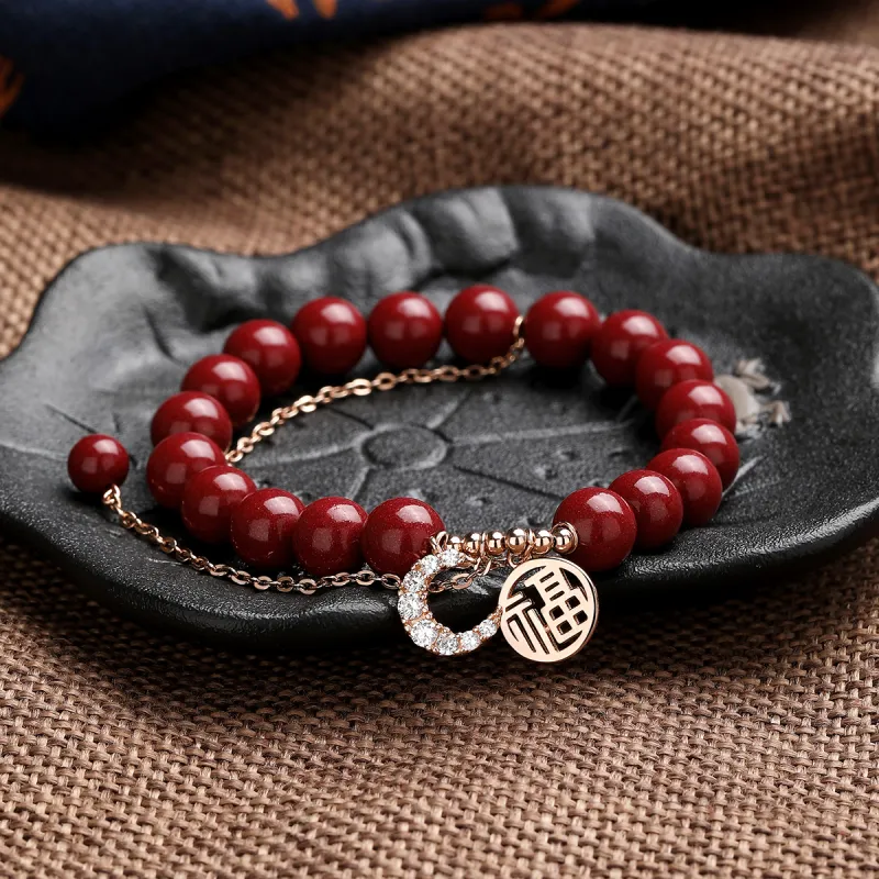 Olampe Reconstructed Cinnabar Bracelets Women's-1