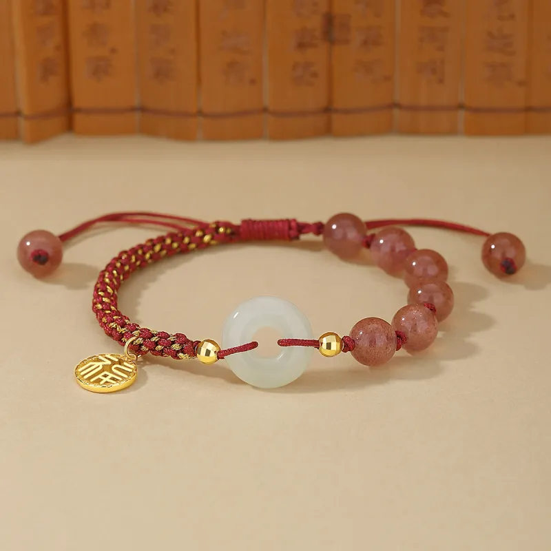 Olampe S925 Silver Hetian Jade Bracelets Women's Pale Greenish White Jade-1