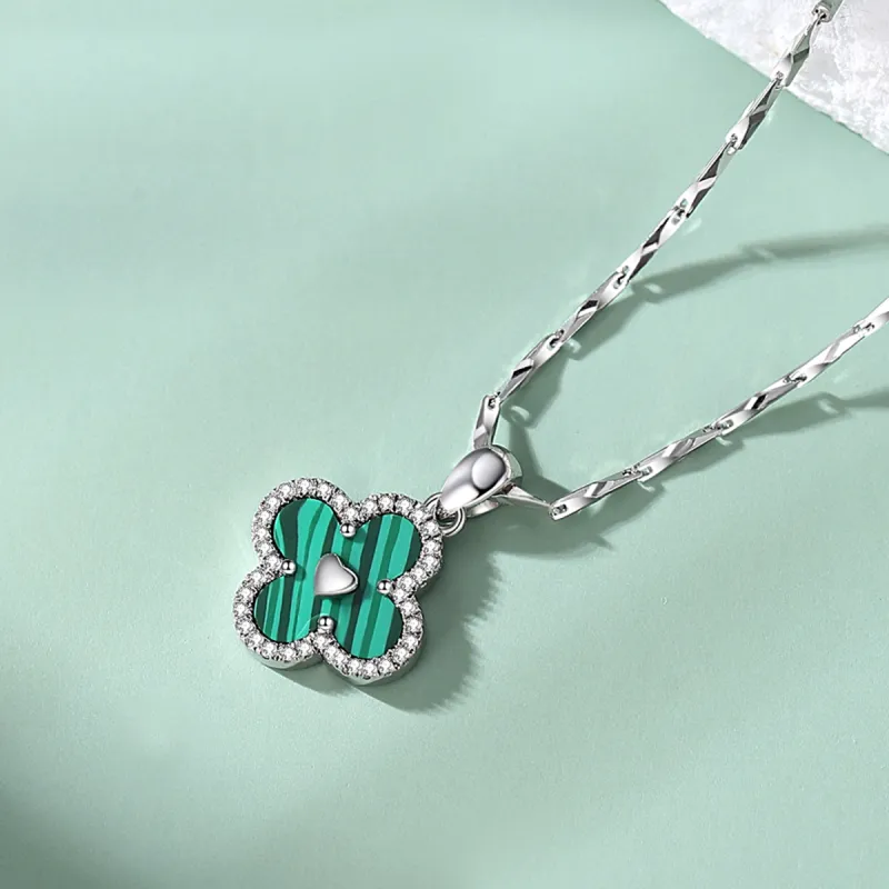 Olampe Malachite Jade Necklaces Women's-2