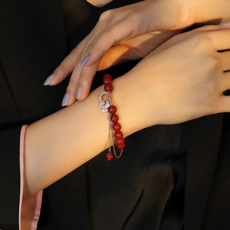 Olampe Reconstructed Cinnabar Bracelets Women's-8