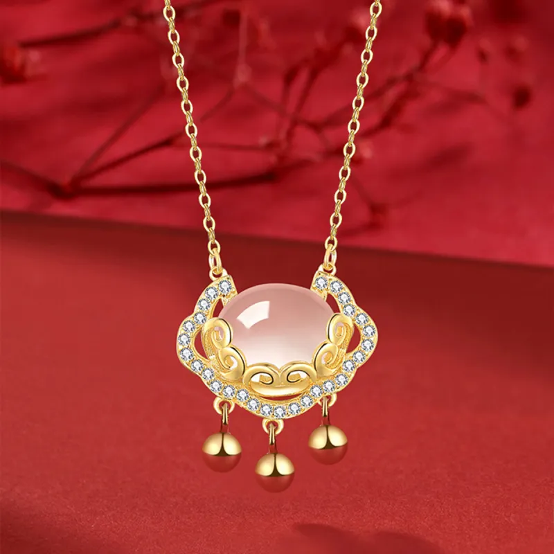 Olampe Chalcedony Jade Necklaces Women's-1