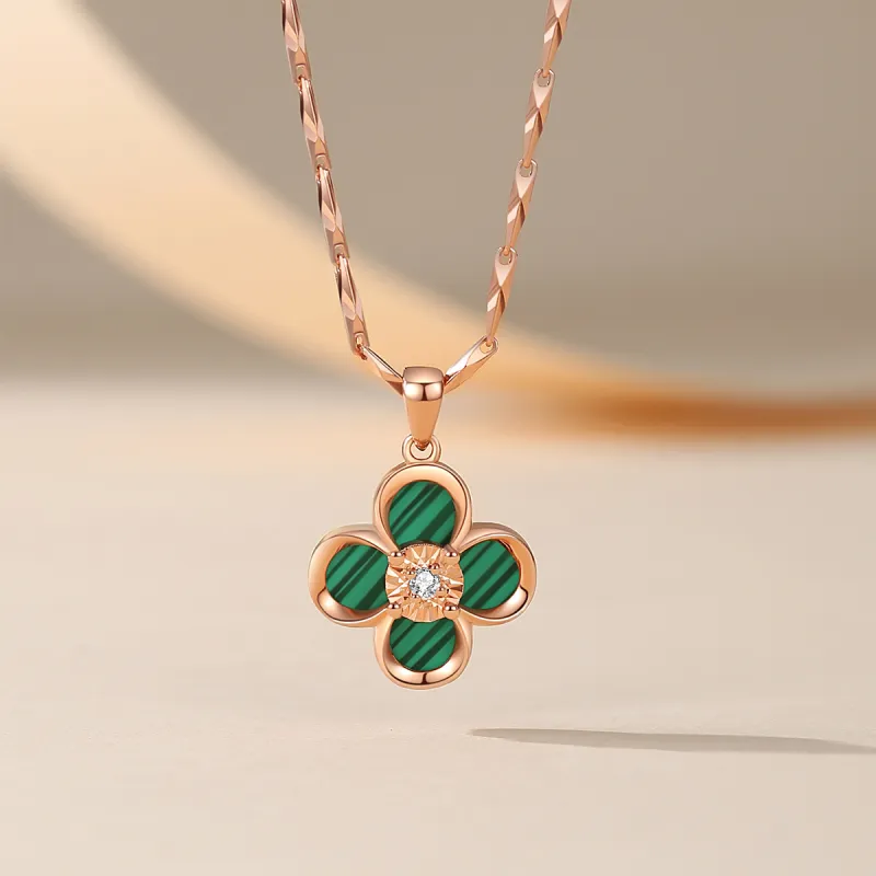 Olampe Malachite Necklaces Women's-1