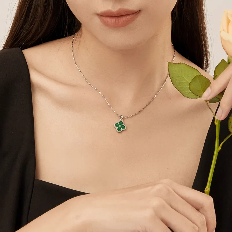Olampe Malachite Jade Necklaces Women's-8