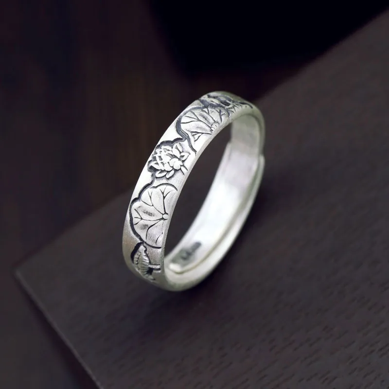 Mrs. Song 999 Fine Silver Rings Unisex-5