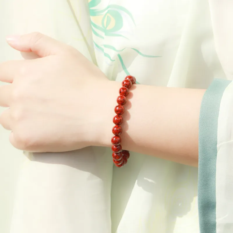 Mrs. Song Cinnabar Jade Bracelets Women's-1