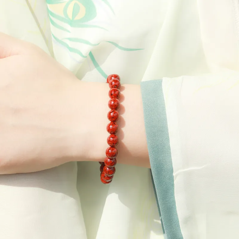 Mrs. Song Cinnabar Jade Bracelets Women's-3