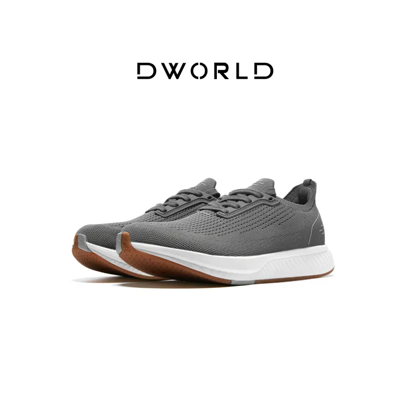 DWORLD Running Shoes Unisex Low Top White Gray-16