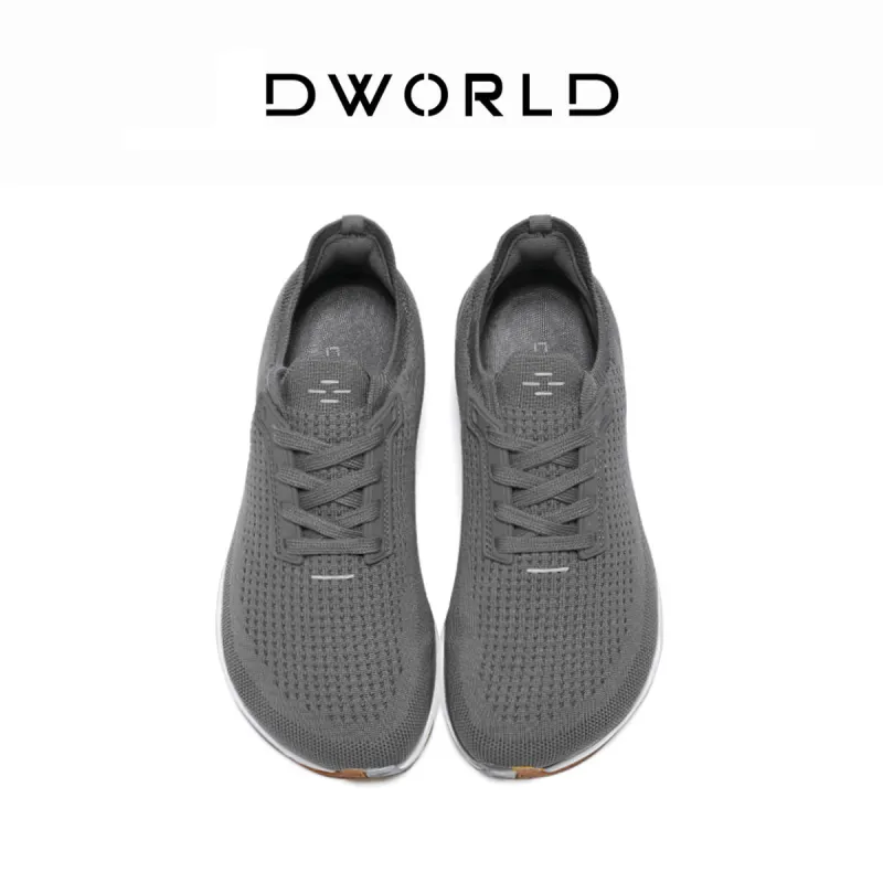 DWORLD Running Shoes Unisex Low Top White Gray-17