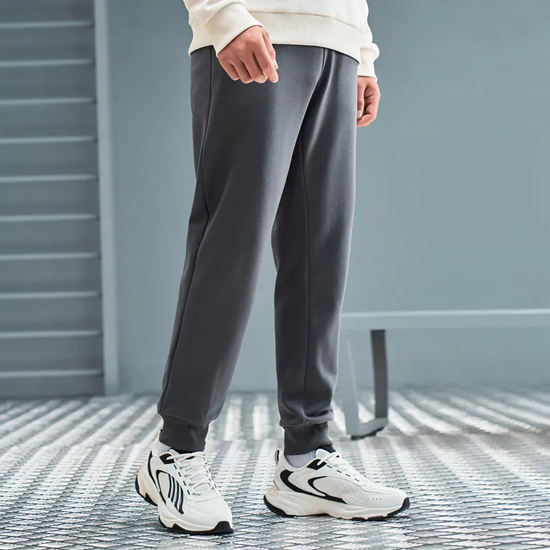 XTEP Variety Training Collection Knitted Sweatpants Men's Pearl Gray-2