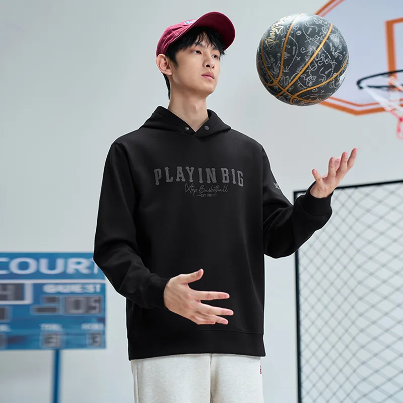 XTEP Basketball Collection Sweatshirt Men's Jet Black-2