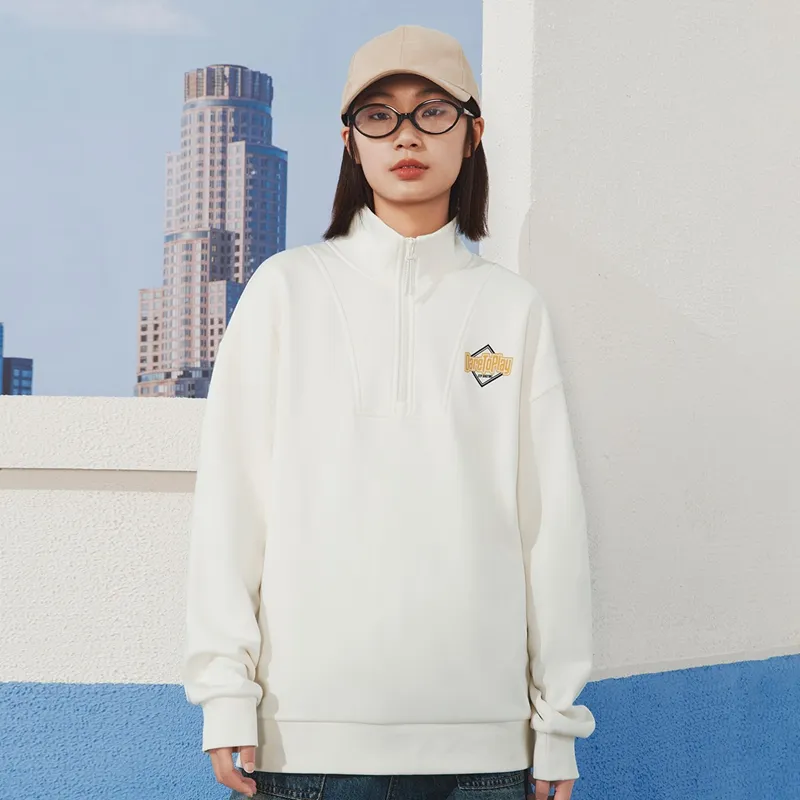 XTEP Sweatshirt Unisex Antique White-2