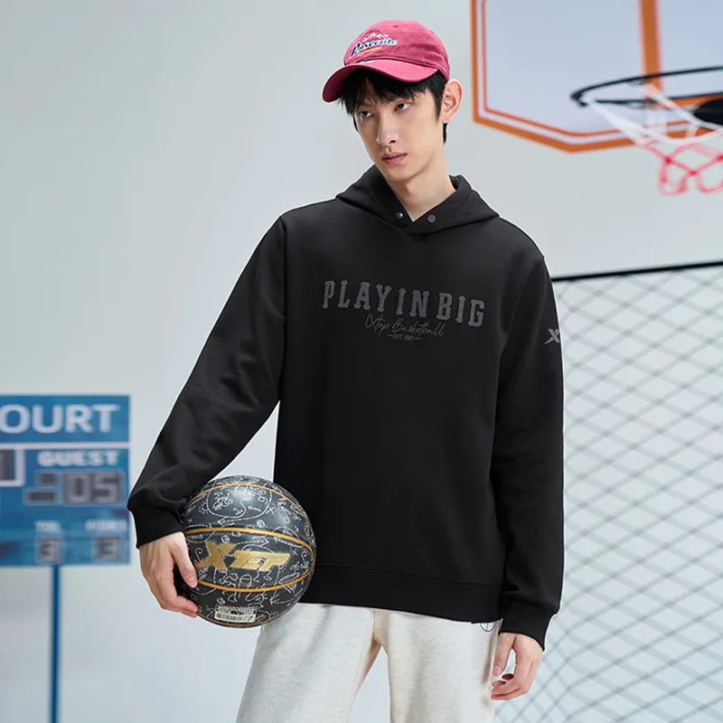 XTEP Basketball Collection Sweatshirt Men's Jet Black-4