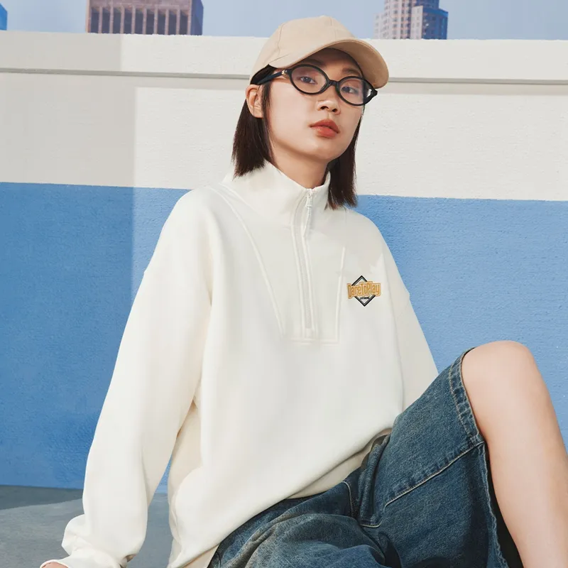 XTEP Sweatshirt Unisex Antique White-4