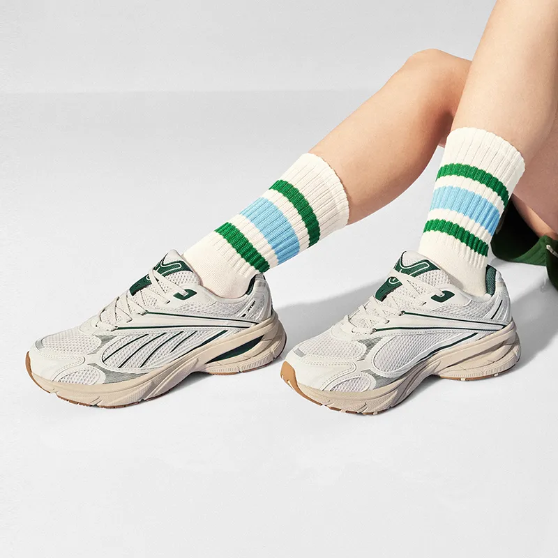 XTEP Small Basque Lightweight Low Top Casual Shoes Women's White Sand Gray/Forest Green-9