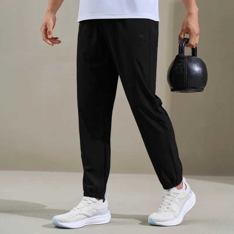 XTEP Training Pants Sports Pants Men's Jet Black-3
