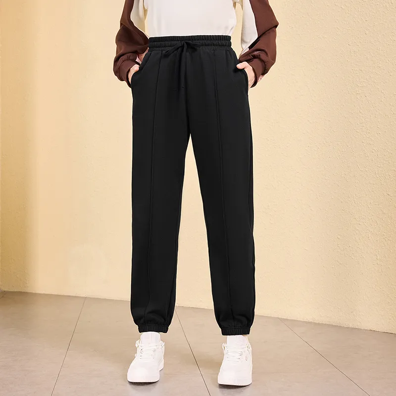 XTEP Knitted Sports Pants Women's Jet Black-6