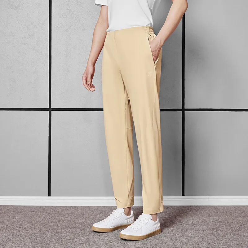 XTEP Casual Pants Regular Men's Khaki Yellow-2
