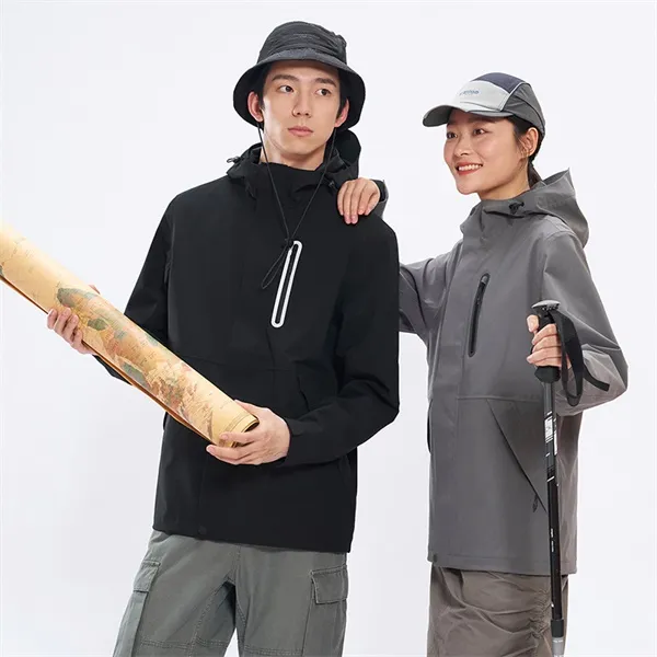 XTEP Wing Waterproof And Windproof Windbreaker Jacket Unisex Jet Black-17