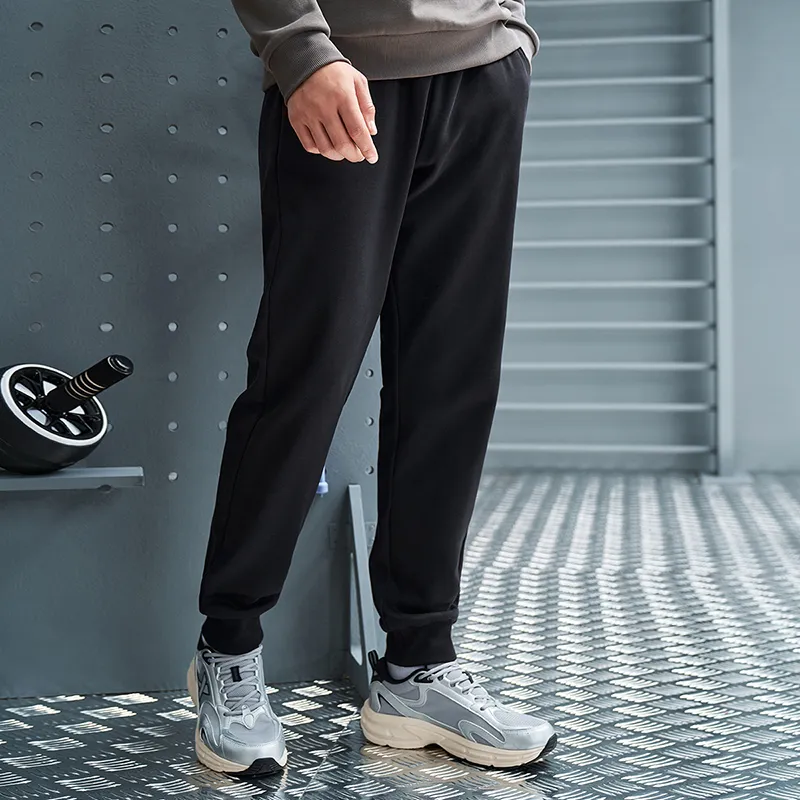 XTEP Variety Training Collection Knitted Sports Pants Men's Jet Black-7
