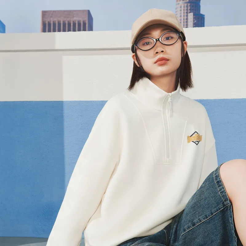 XTEP Sweatshirt Unisex Antique White-5
