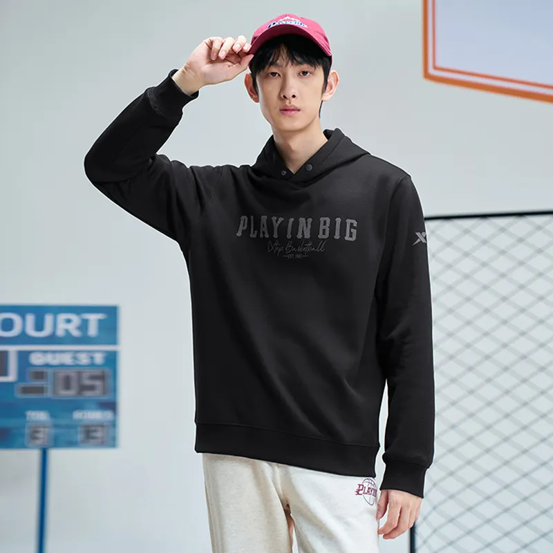 XTEP Basketball Collection Sweatshirt Men's Jet Black-5