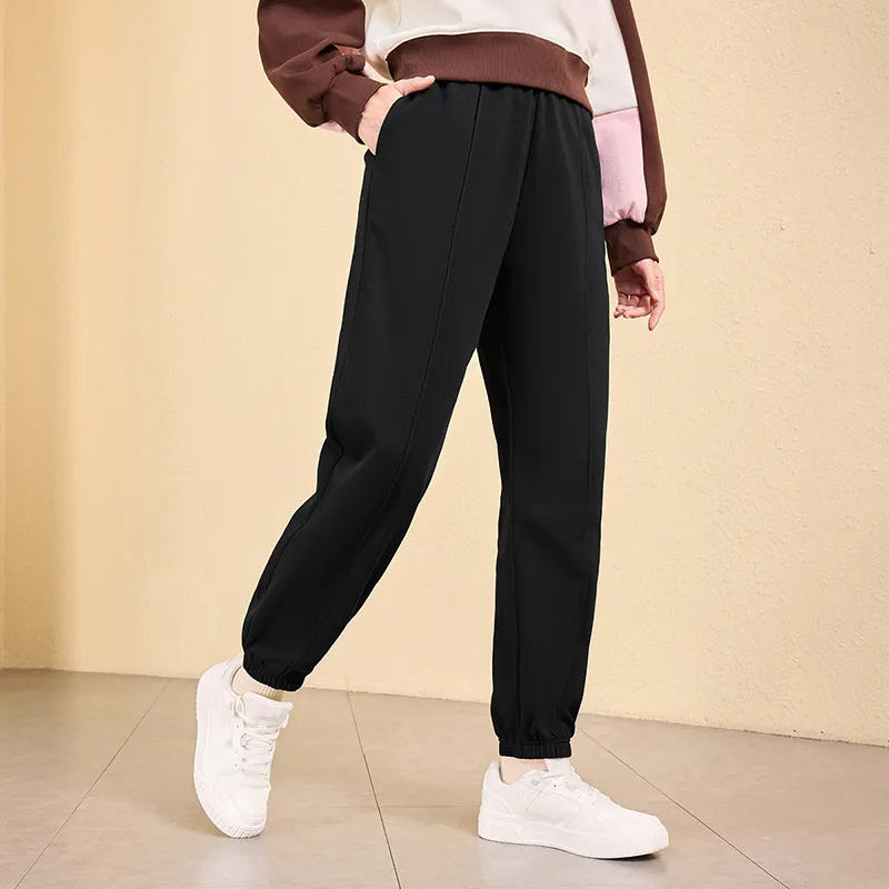 XTEP Knitted Sports Pants Women's Jet Black-7