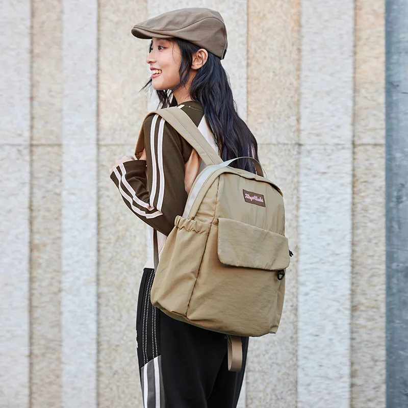 XTEP Sports Life Collection Fabric Backpack Unisex Khaki-3
