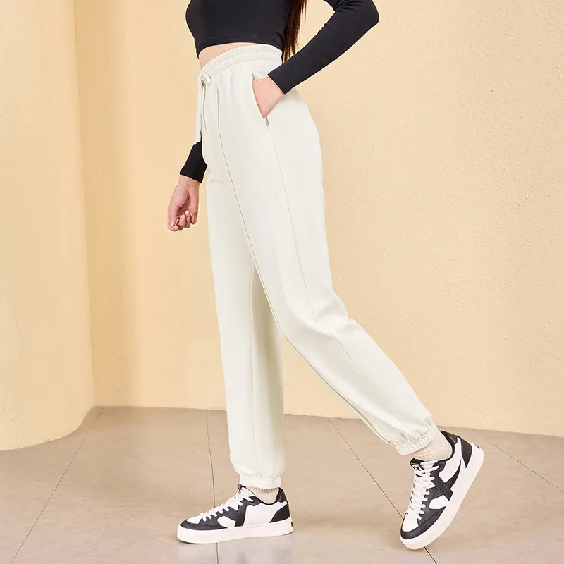 XTEP Knitted Sports Pants Fall Edition Women's Cotton White-8