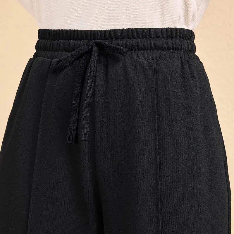 XTEP Knitted Sports Pants Women's Jet Black-12