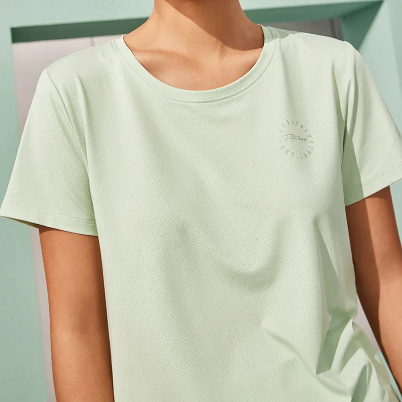 XTEP Variety Training Collection T Shirt Women's Wave Cyan Green-2