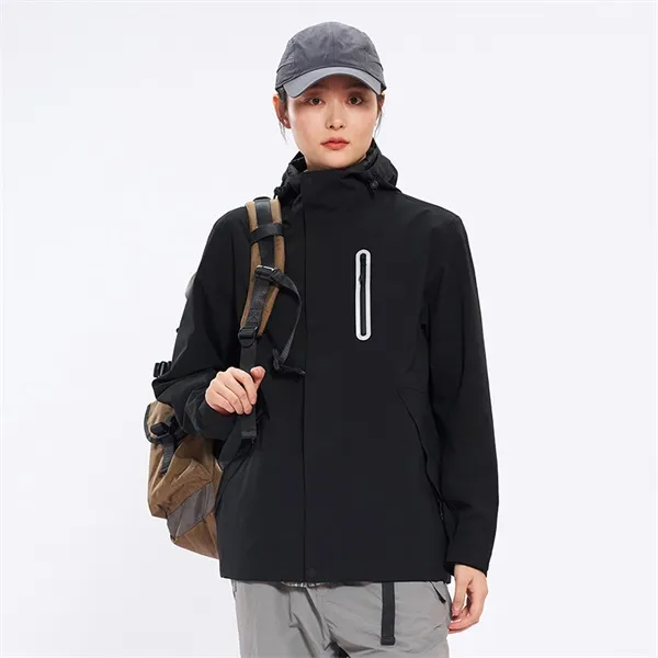 XTEP Wing Waterproof And Windproof Windbreaker Jacket Unisex Jet Black-23