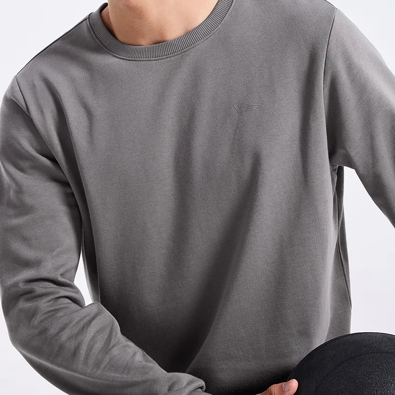 XTEP Casual Long Sleeved Sweatshirt Muted Gray Men's-2