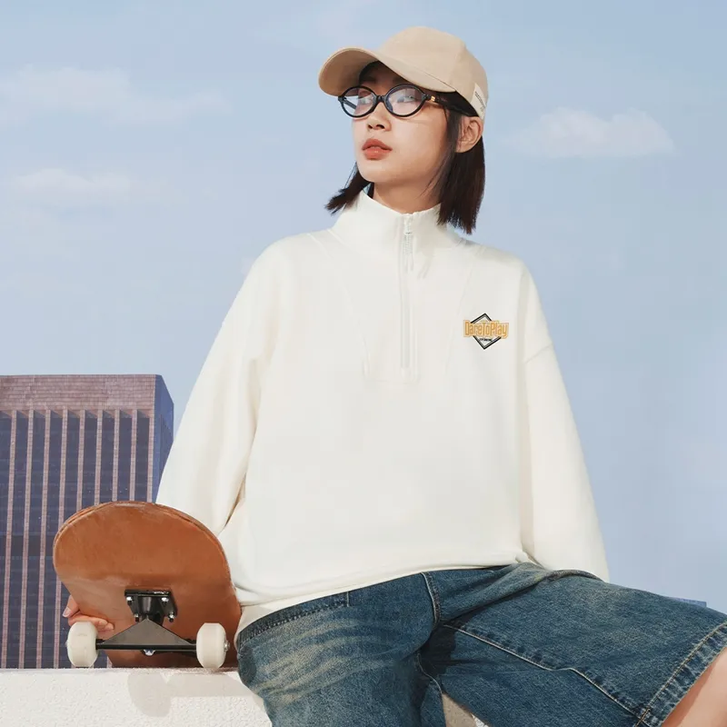 XTEP Sweatshirt Unisex Antique White-6