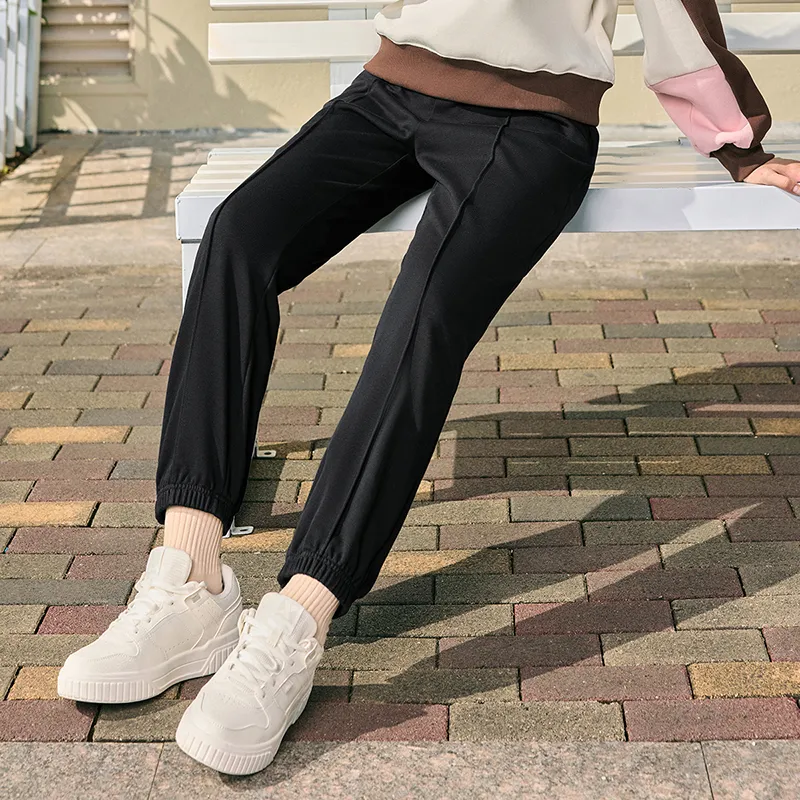 XTEP Knitted Sports Pants Women's Jet Black-3
