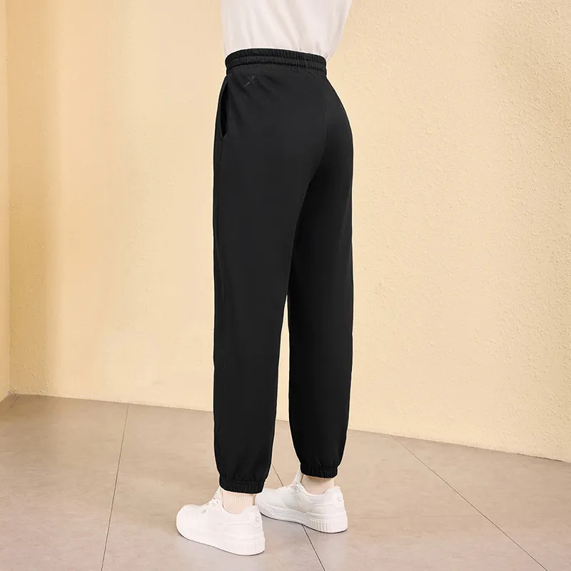 XTEP Knitted Sports Pants Women's Jet Black-10