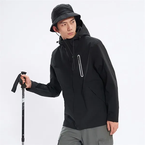 XTEP Wing Waterproof And Windproof Windbreaker Jacket Unisex Jet Black-24