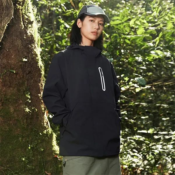 XTEP Wing Waterproof And Windproof Windbreaker Jacket Unisex Jet Black-14