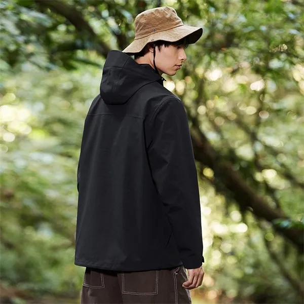 XTEP Wing Waterproof And Windproof Windbreaker Jacket Unisex Jet Black-8