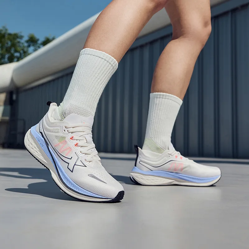 XTEP Five point Speed 2.0 Cushioning Low Top Running Shoes Women's Canvas White/Black-6