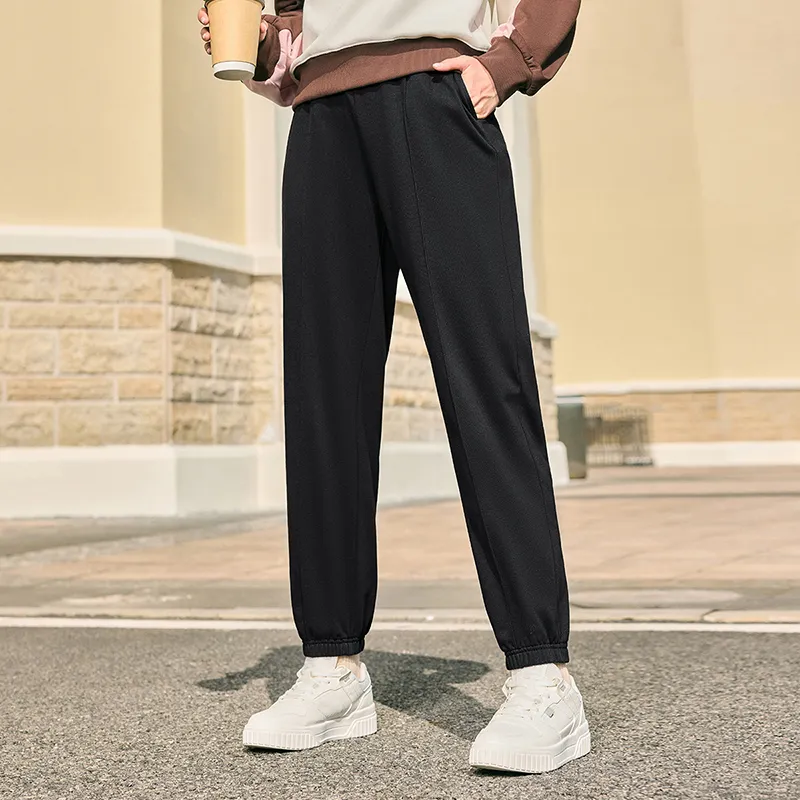 XTEP Knitted Sports Pants Women's Jet Black-2