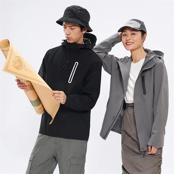 XTEP Wing Waterproof And Windproof Windbreaker Jacket Unisex Jet Black-19