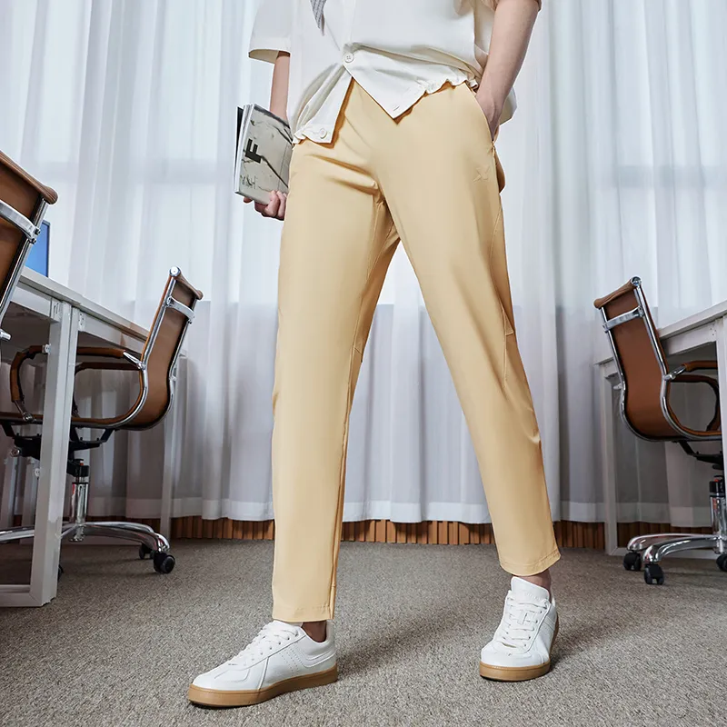 XTEP Casual Pants Regular Men's Khaki Yellow-7